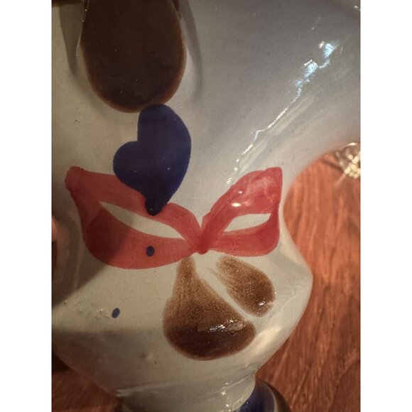 Vintage Hand-Painted Folk Art Pottery – Pitcher & Basket Set - Picture 13 of 14